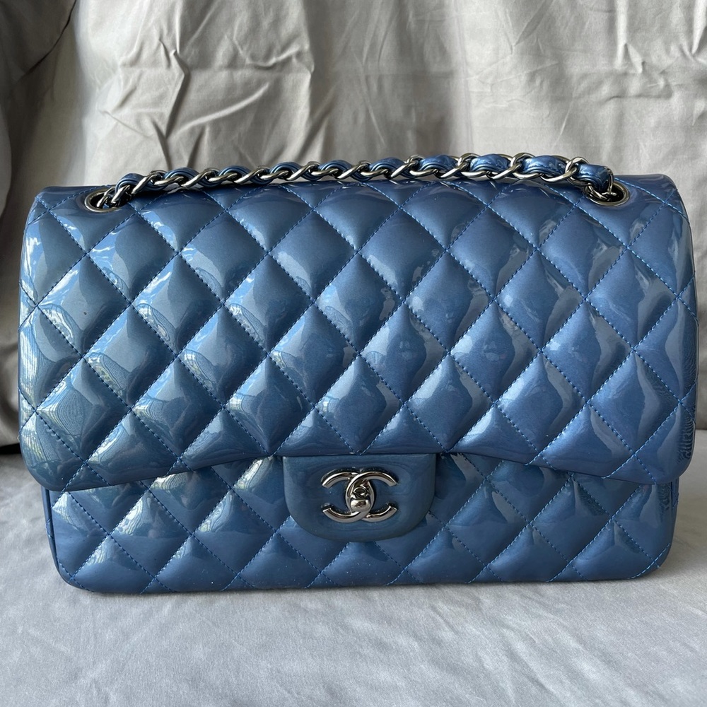 ***~~~SOLD~~~*** Chanel Classic Double Flap Patent Leather